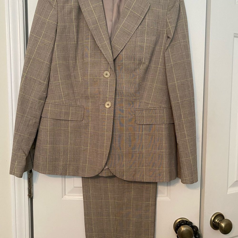 Talbots two piece slacks and jacket suit. Size 10